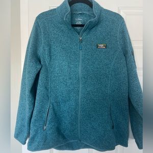 Women’s LL Bean XL sweater fleece full zip jacket